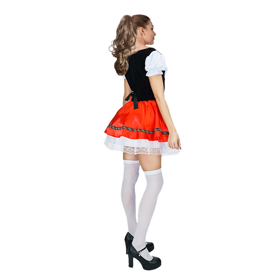 Adult Red Beer Maid Costume