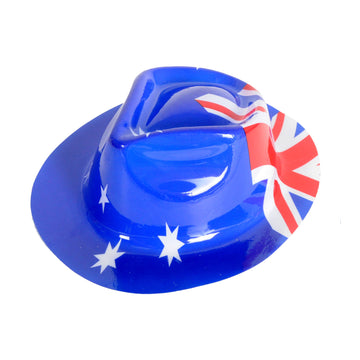 Plastic Australian Flag Trilby Hat