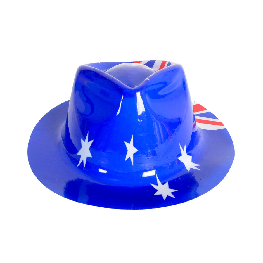 Plastic Australian Flag Trilby Hat