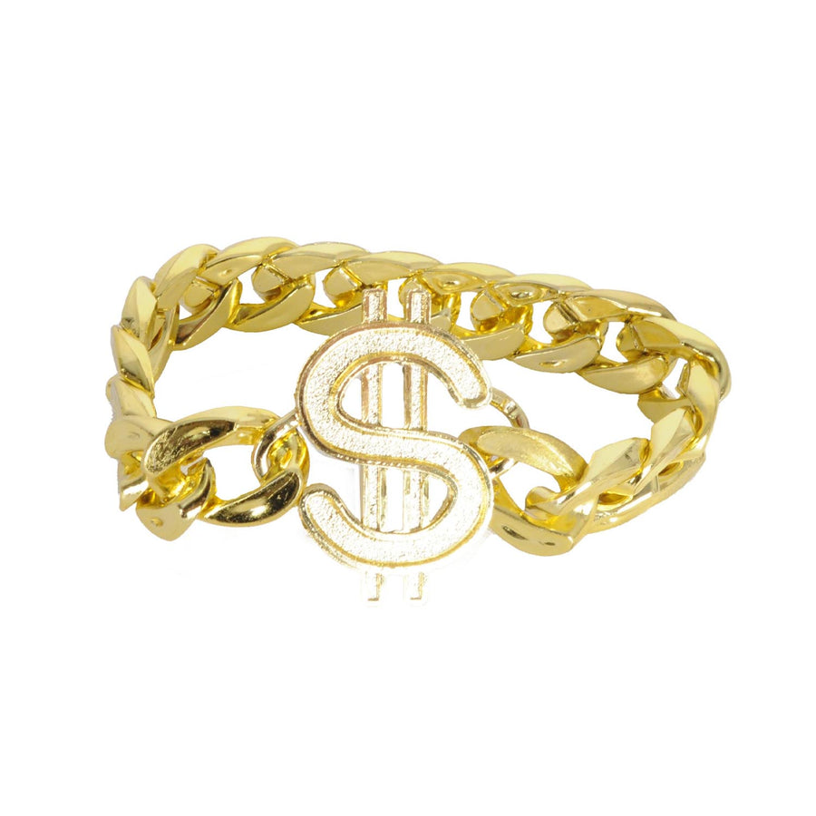 Dollar Sign $ Chain Bracelet (Gold)