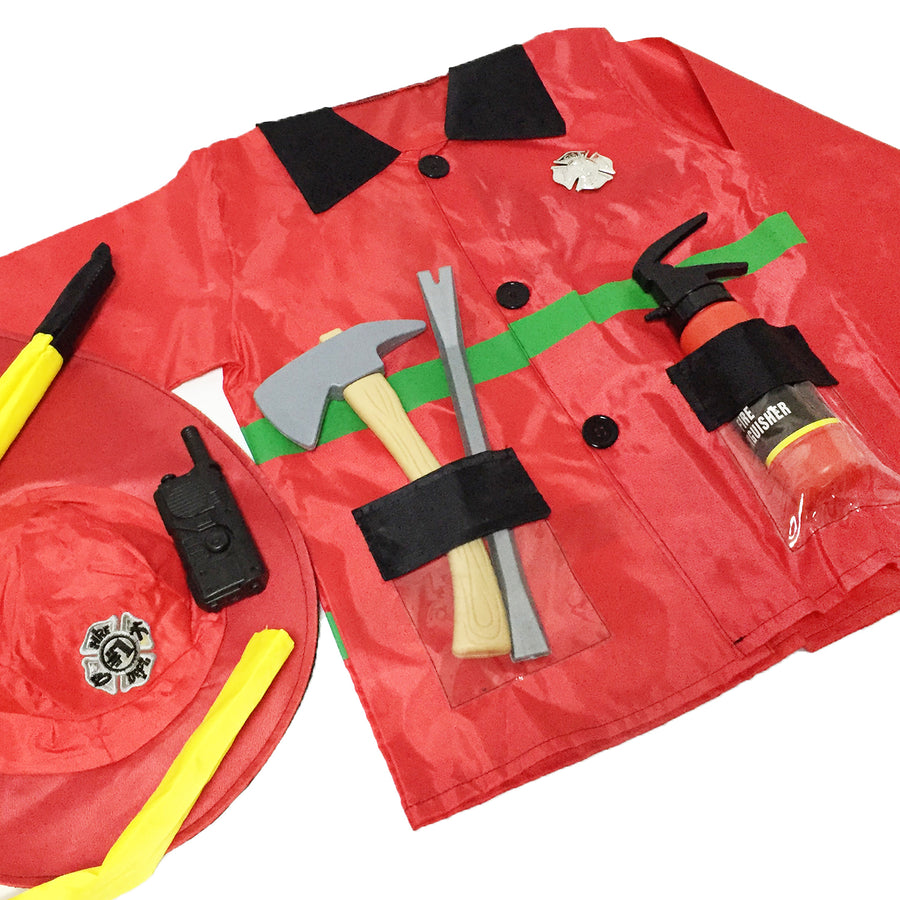 Children's Fire Fighter Costume & Accessories (3 Sizes)