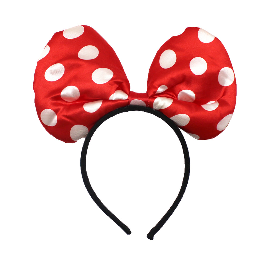 Red Polka Dot Bow Headband