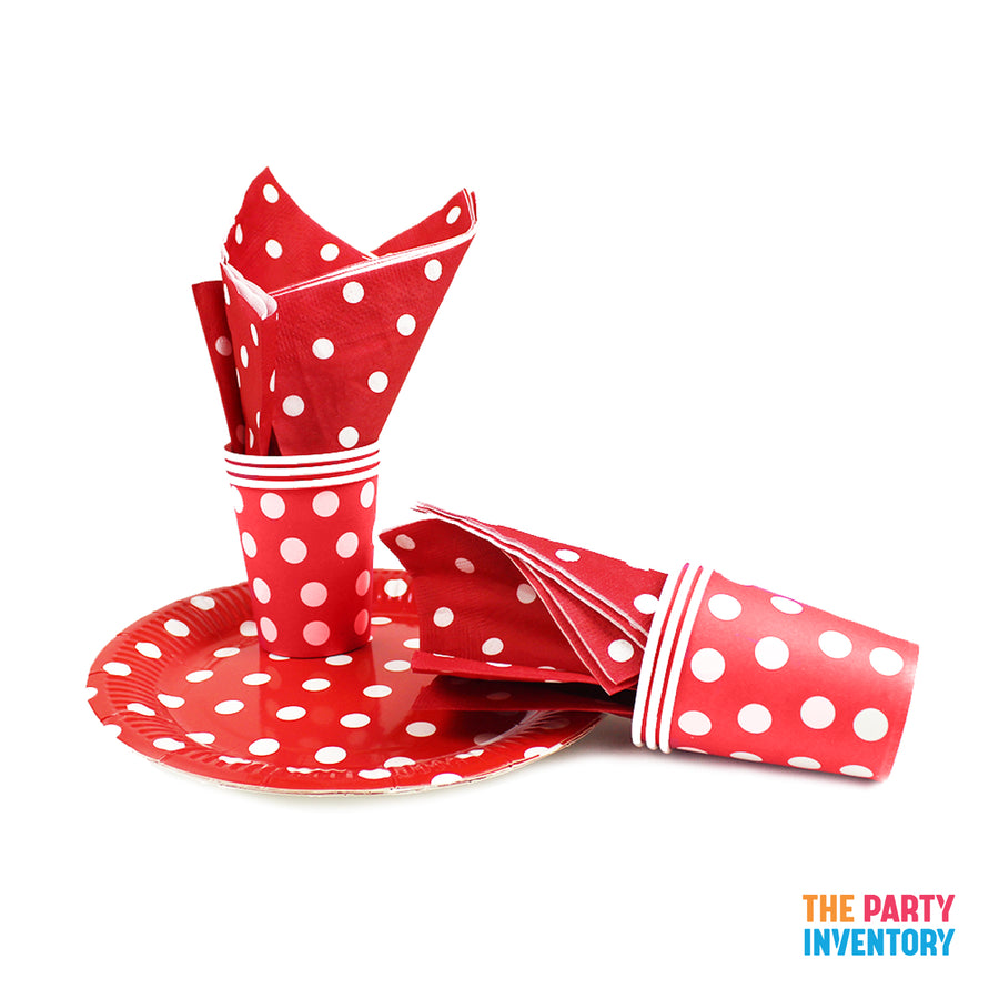 Red Polka Dot Tableware Set