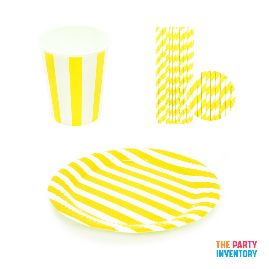 Yellow Stripe Tableware Set