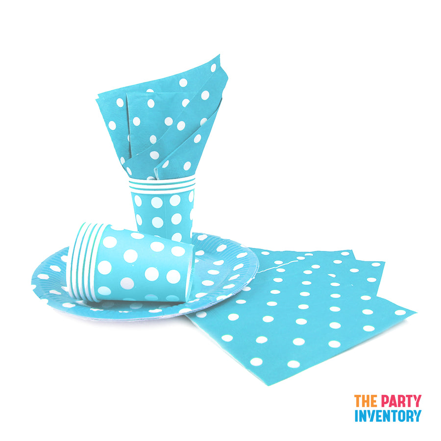 Blue Polka Dot Tableware Set