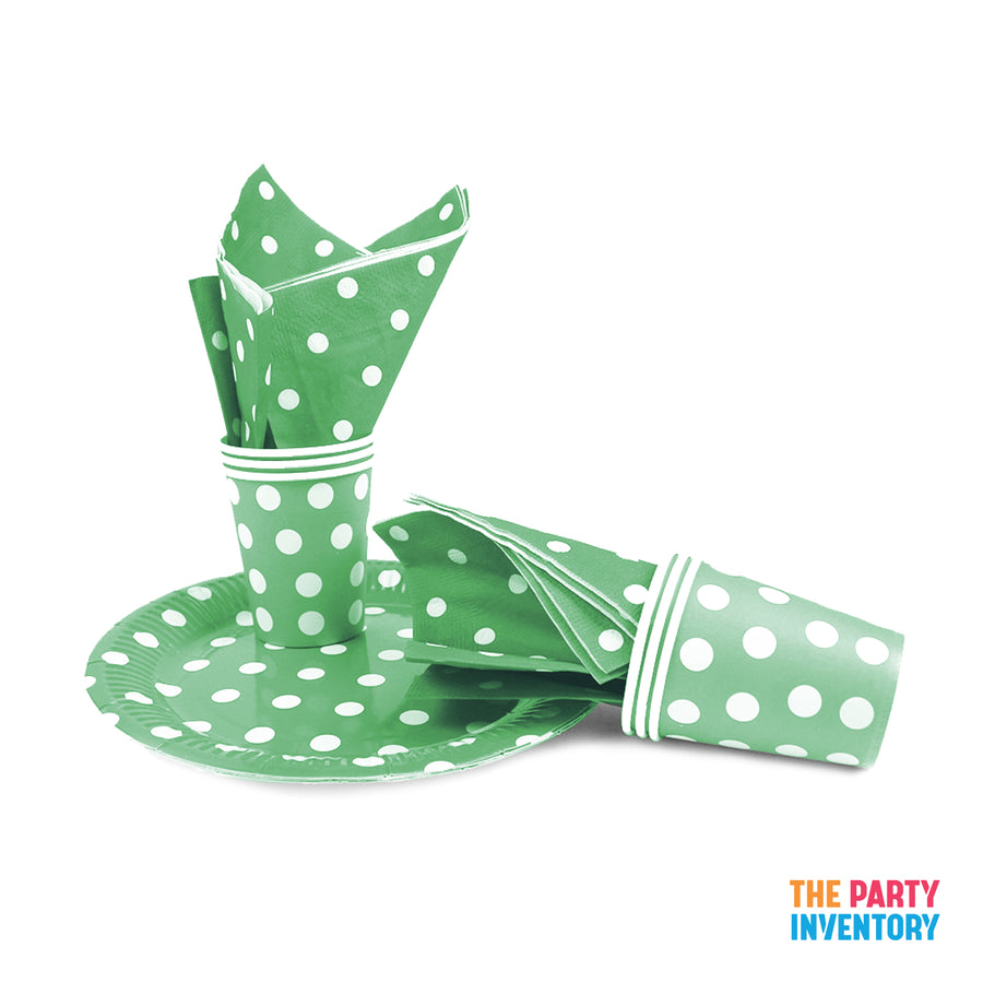 Green Polka Dot Tableware Set