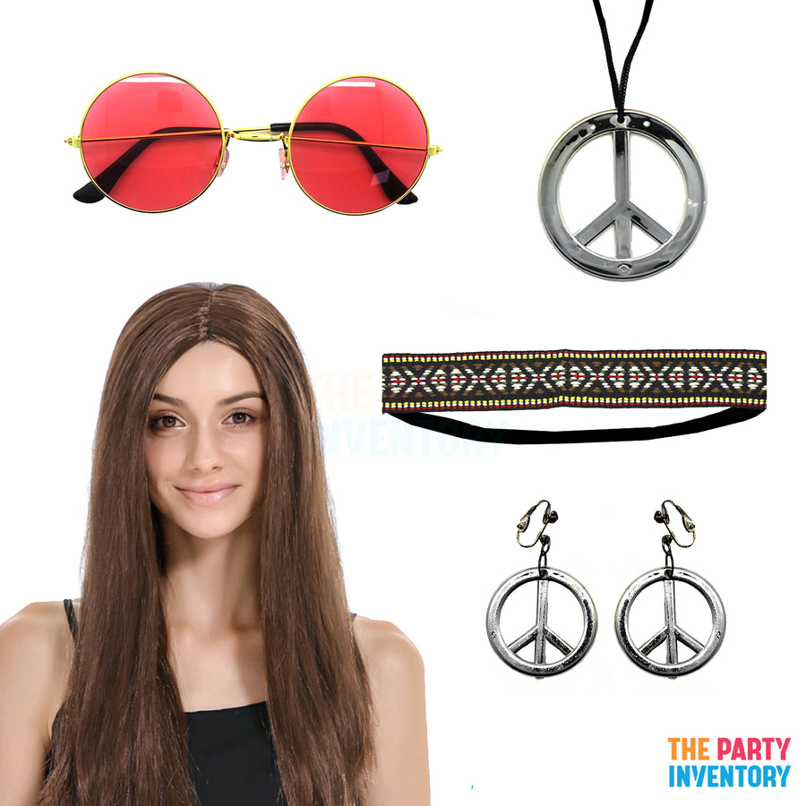 1960s Hippie Girl (5 Piece Set) Brown