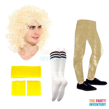 1980s Workout Man Costume Kit (Deluxe) Yellow/Gold