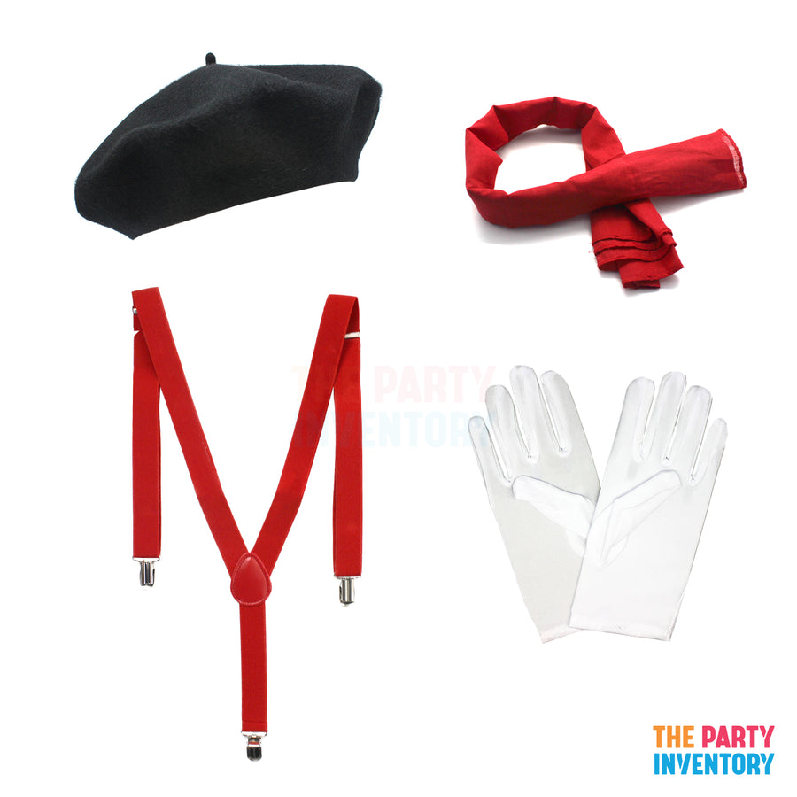 Mime Costume Kit (4 Piece Set)