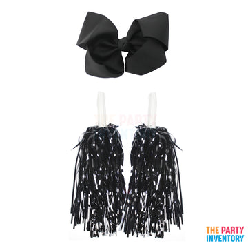 Cheerleader Costume Kit (3 Piece Set) Black