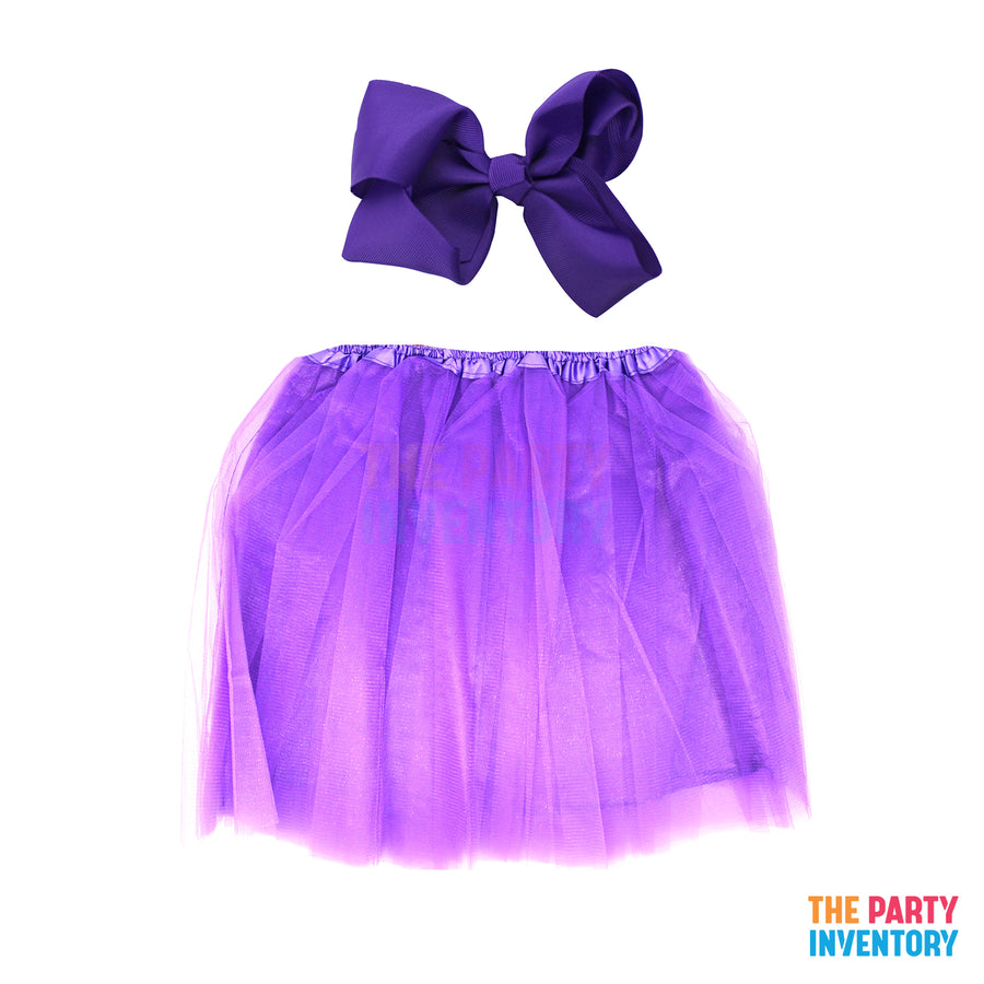 Girls Wiggle Costume Kit (2 Piece Set) Purple