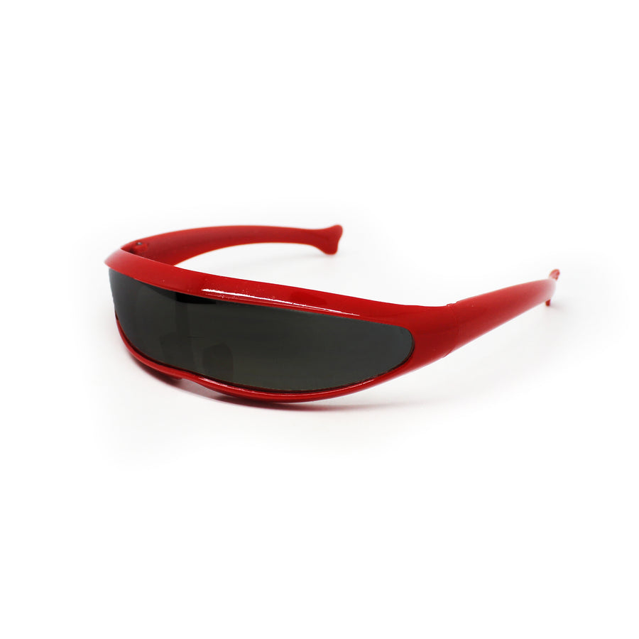 Red Futuristic Cyclops Glasses