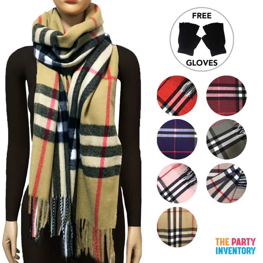 Soft Plaid Winter Scarf