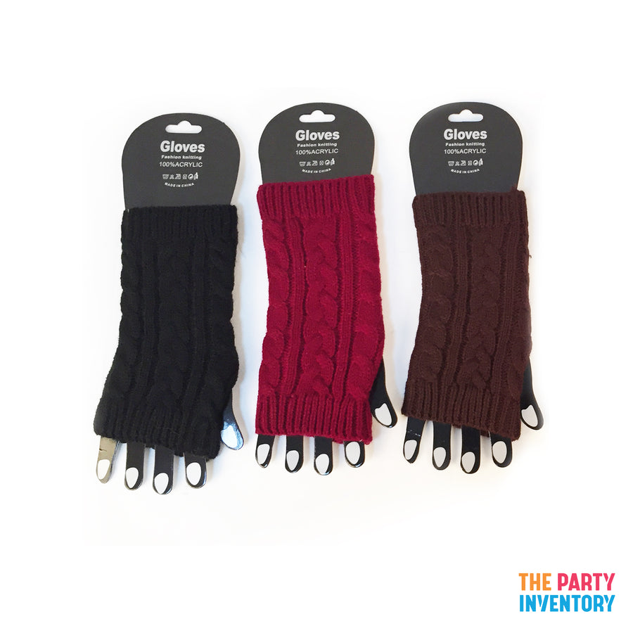 Winter Fingerless Knit Gloves