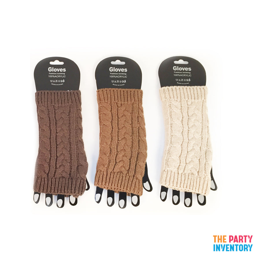 Winter Fingerless Knit Gloves