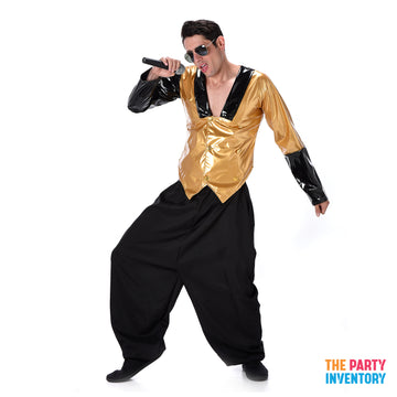 Adult Gold Old School Rapper Costume