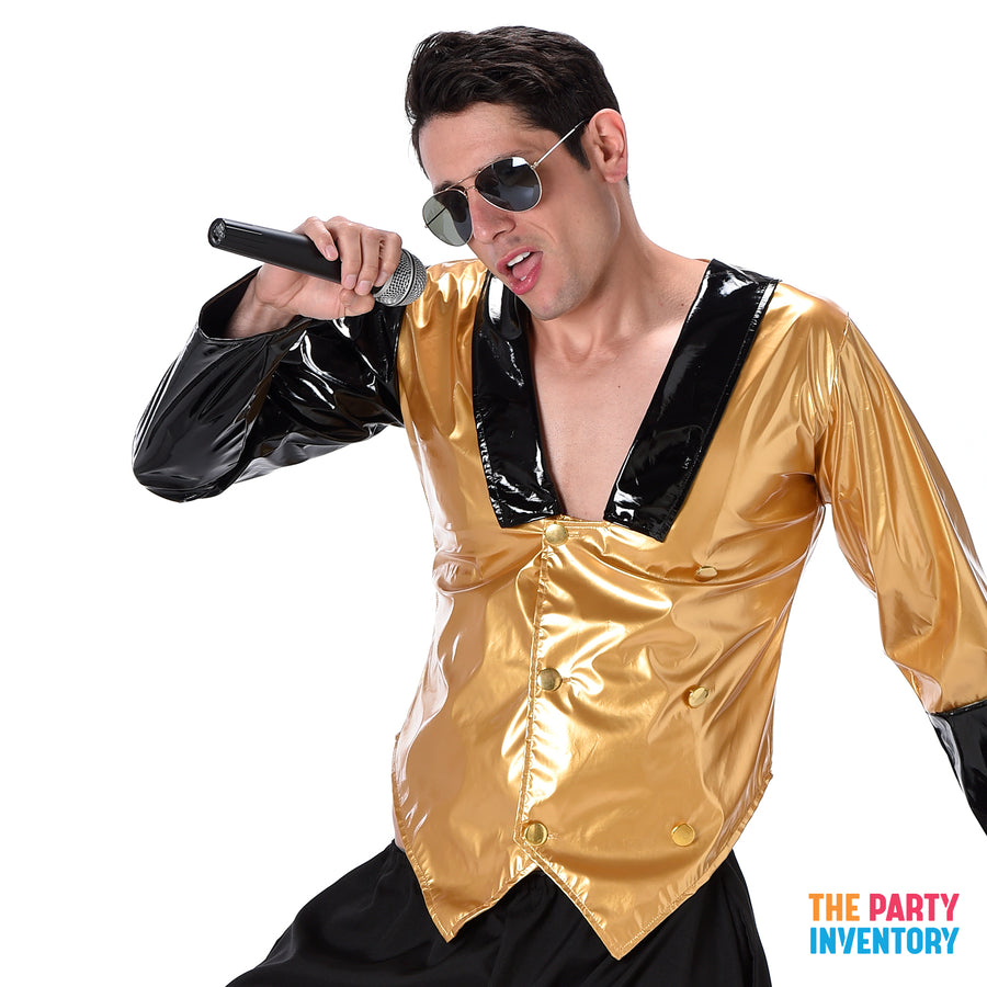 Adult Gold Old School Rapper Costume