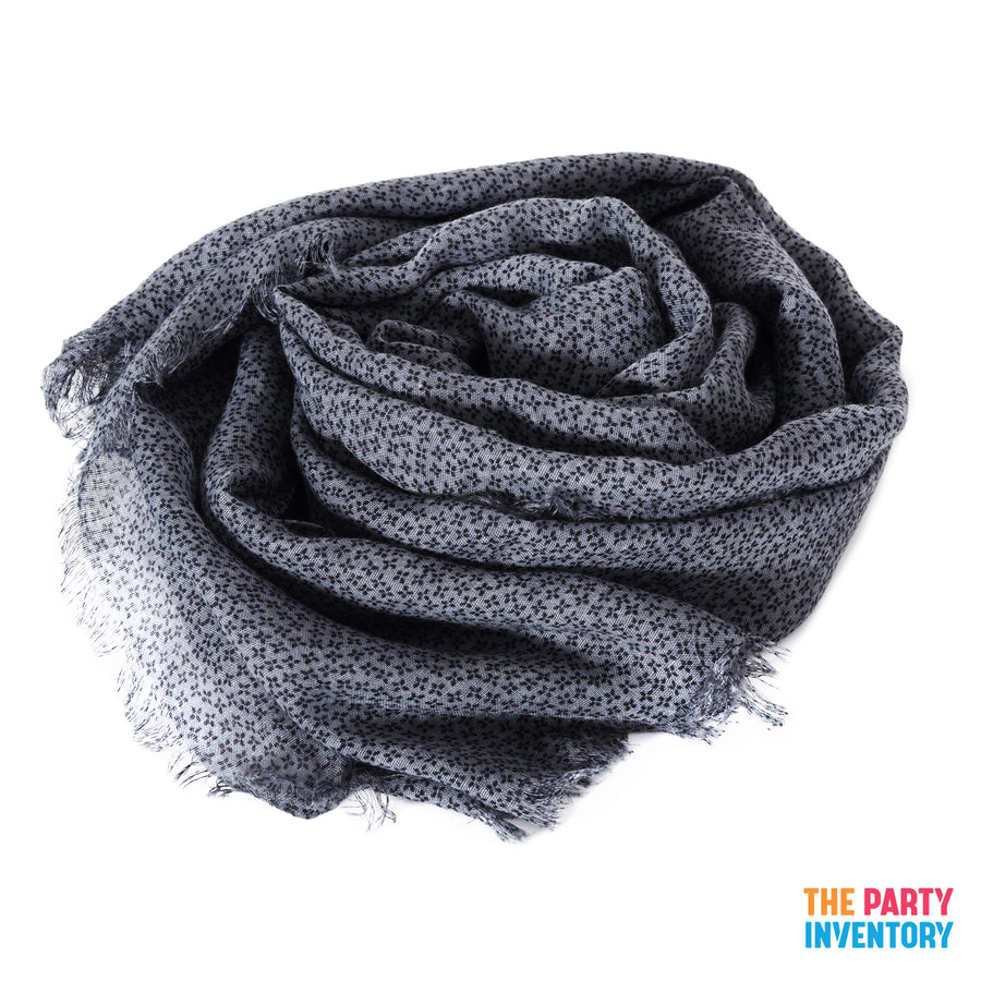 Light Flower Pattern Scarf (Grey)