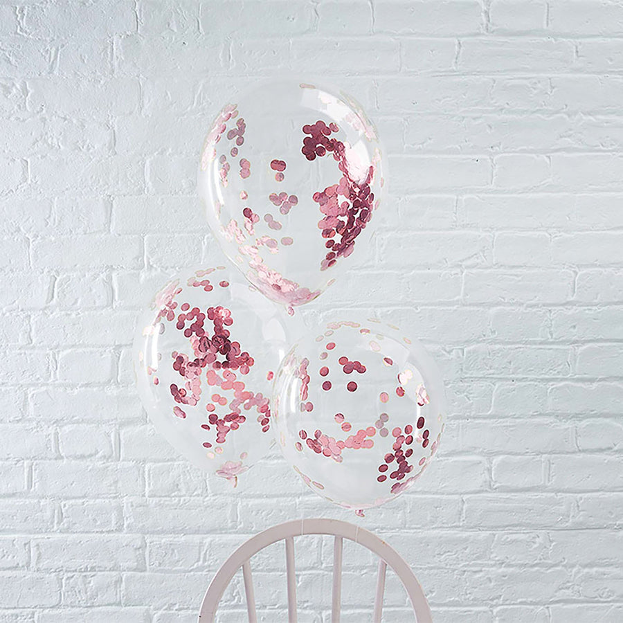 Rose Gold Confetti Balloons