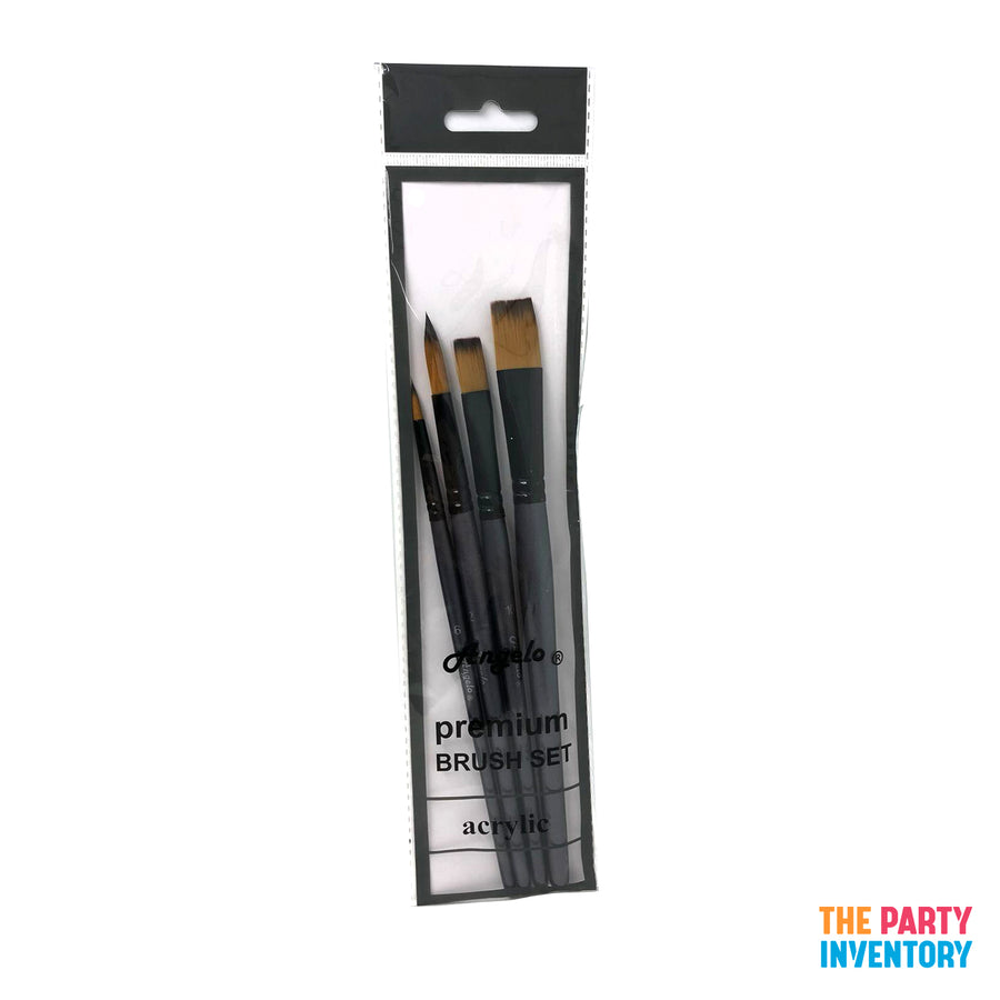 Acrylic Colour Paint Brushes (Set of 4)