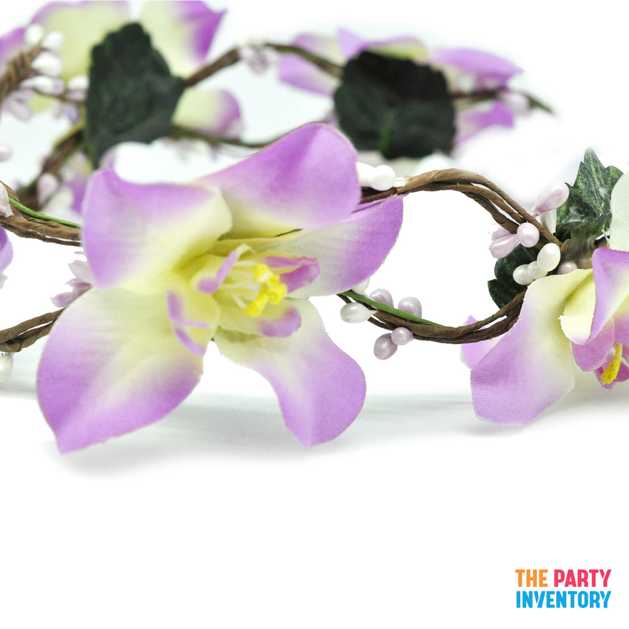 Purple Forrest Orchid Flower Crown