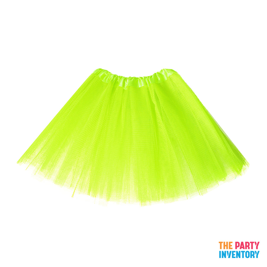 Children's Fluro Green Stiff Net Tutu