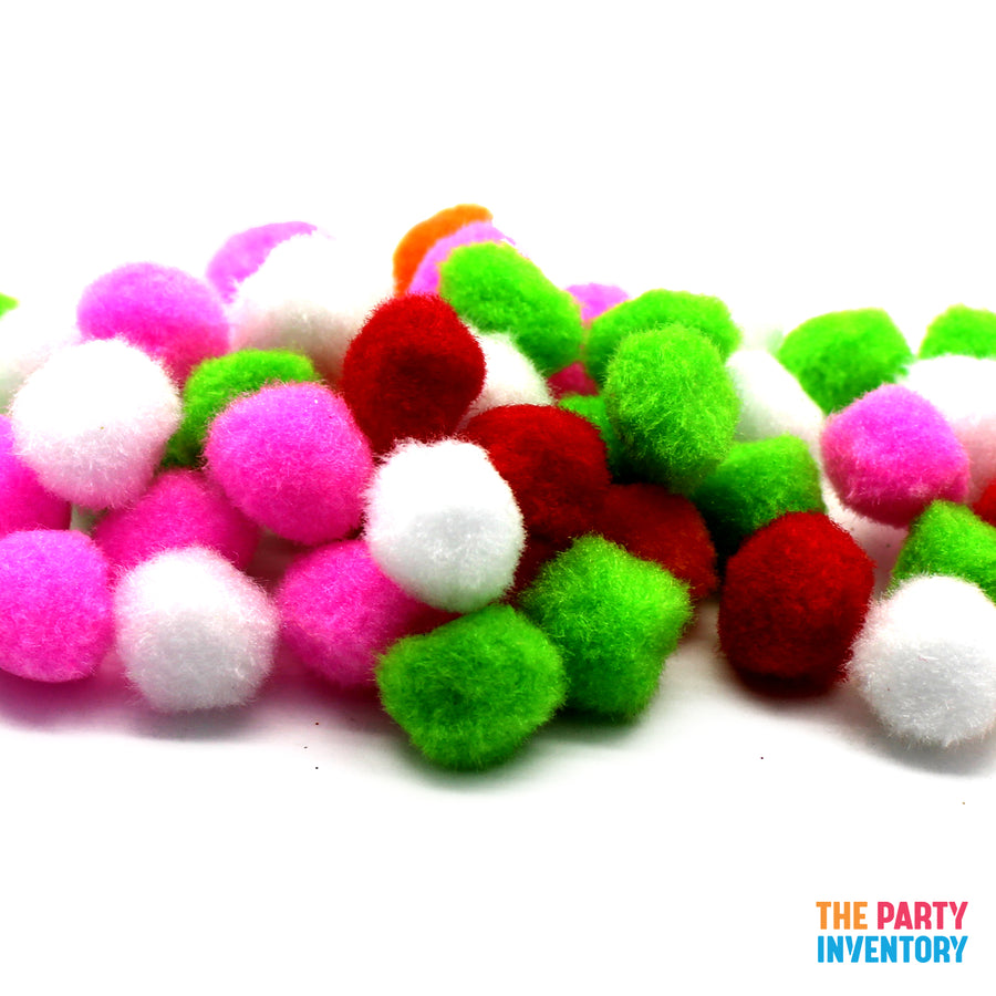 Plain Craft Pom Poms (Small)