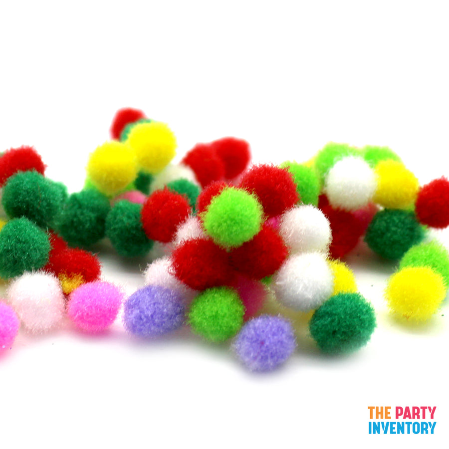 Plain Mini Craft Pom Poms