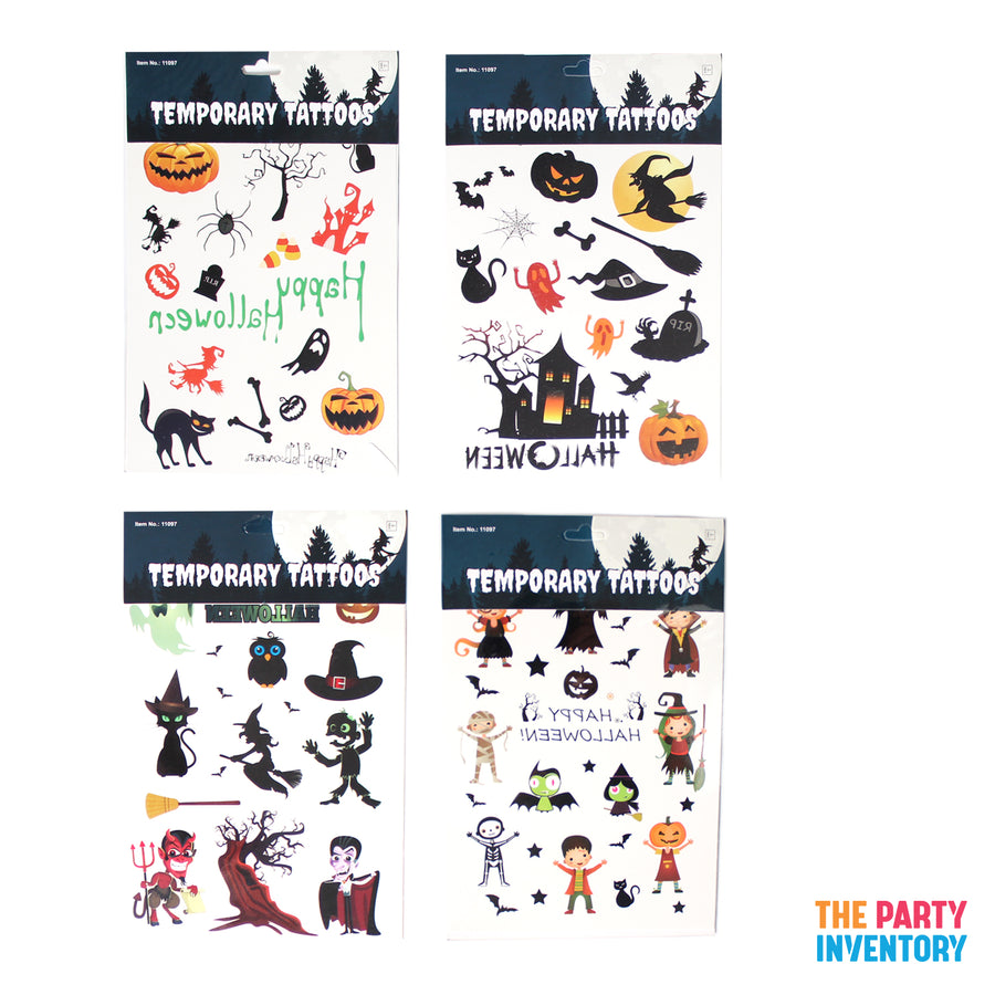 Cartoon Halloween Temporary Tattoos