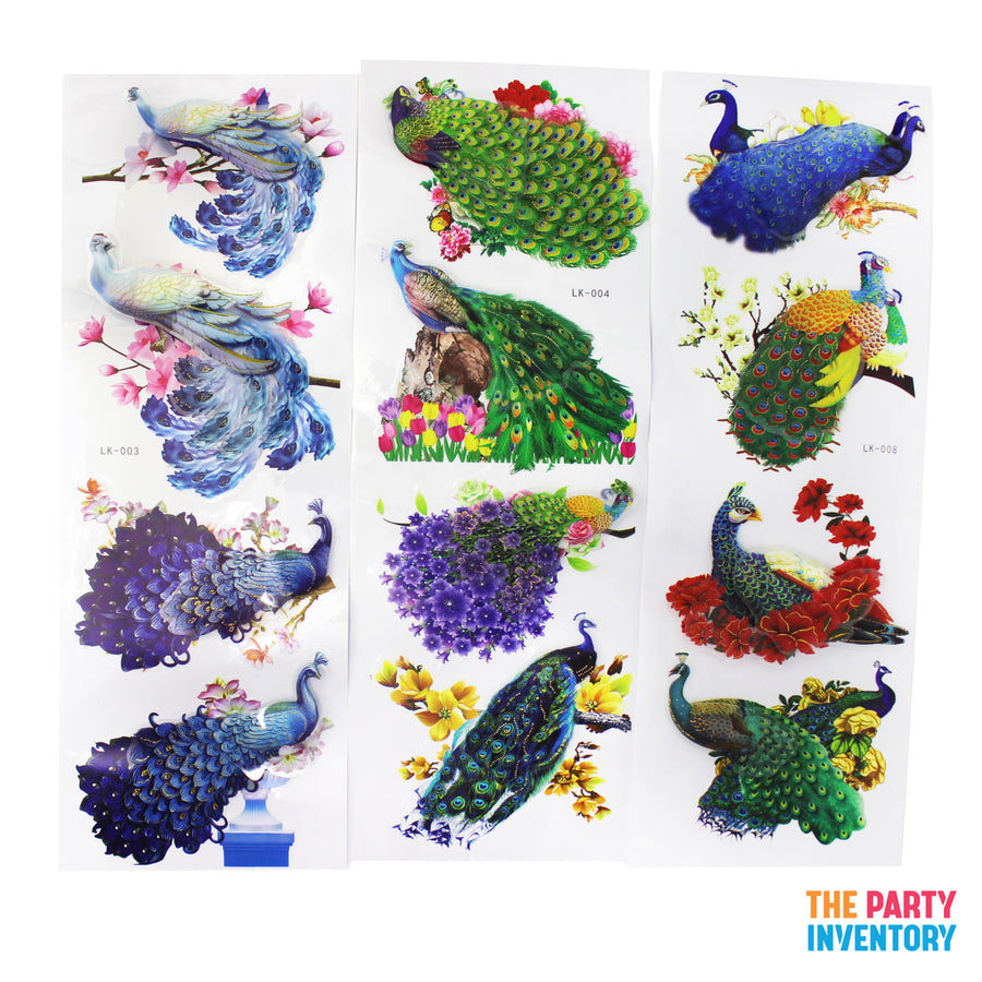 Jumbo Peacock 3D Stickers (Assorted)