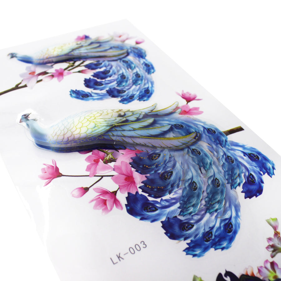 Jumbo Peacock 3D Stickers (Assorted)