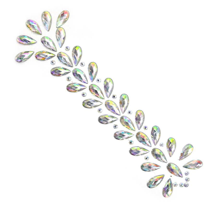 Diamonte Hair Gems Strip (Silver)