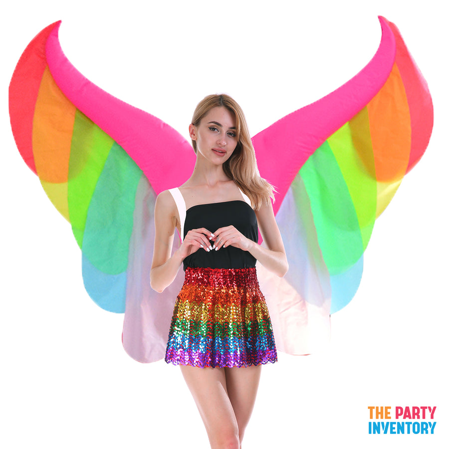 Adult Inflatable Rainbow Wings Costume