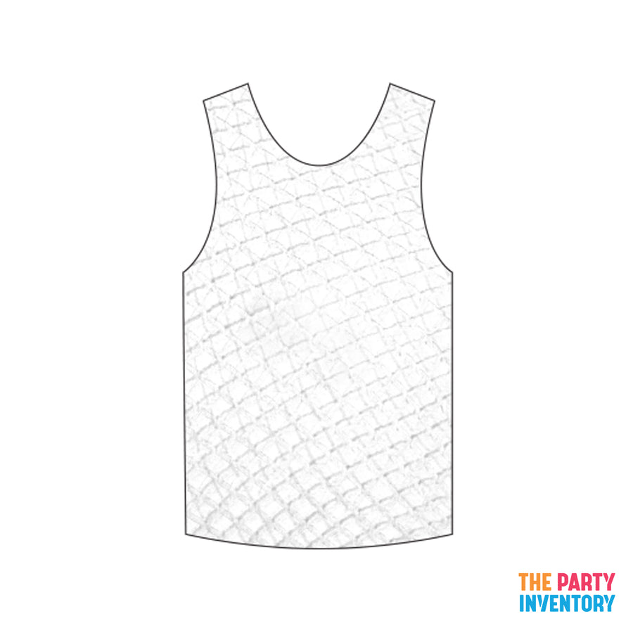 Punk Rock Fishnet Tank Top (White)