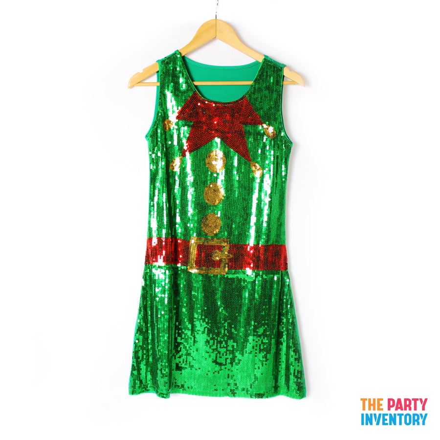 Adult Christmas Sequin Dress (Elf)