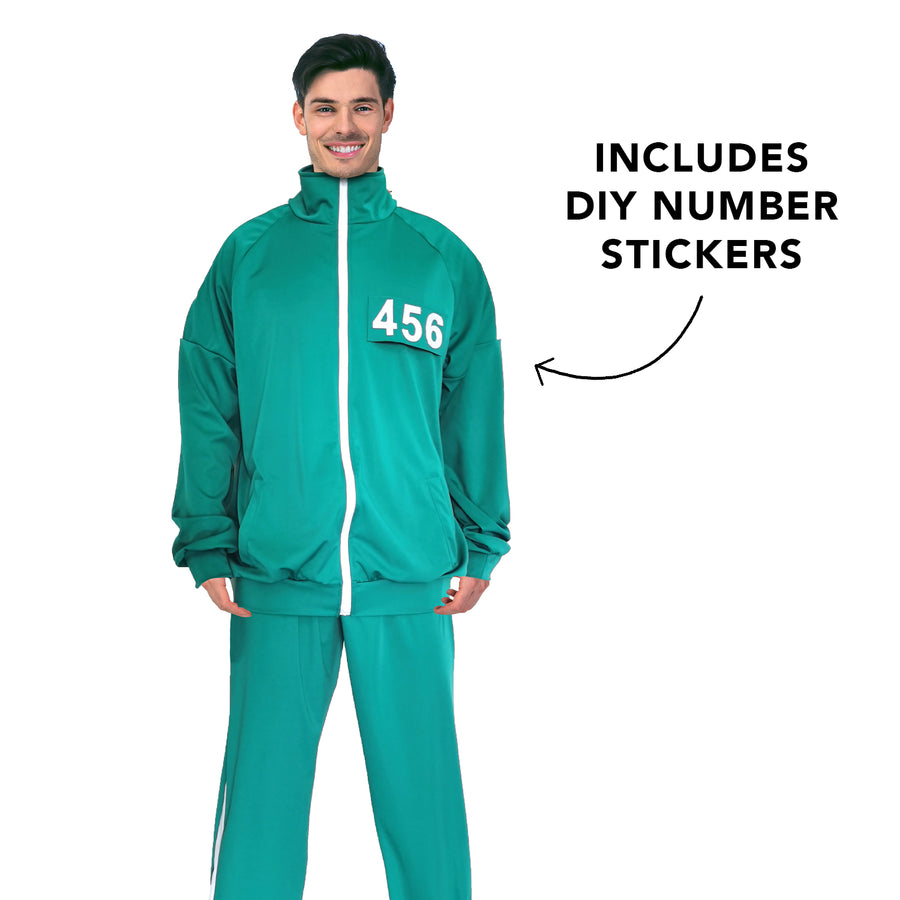 Adult Game Athletes Tracksuit Costume 80s