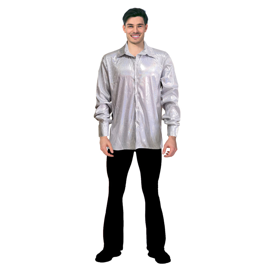 Adult Disco Shirt (Silver)