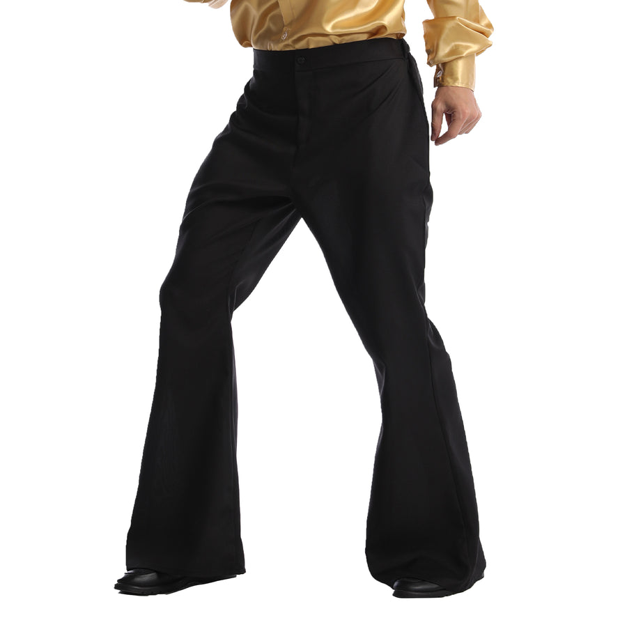 MENS 60S 70S DISCO DANCE FEVER FLARED BELL BOTTOM COSTUME PANTS SATURDAY  NIGHT