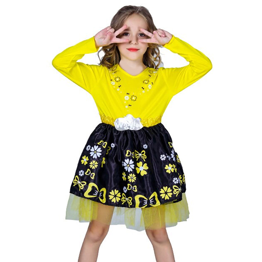 Children Yellow Music Girl Costume