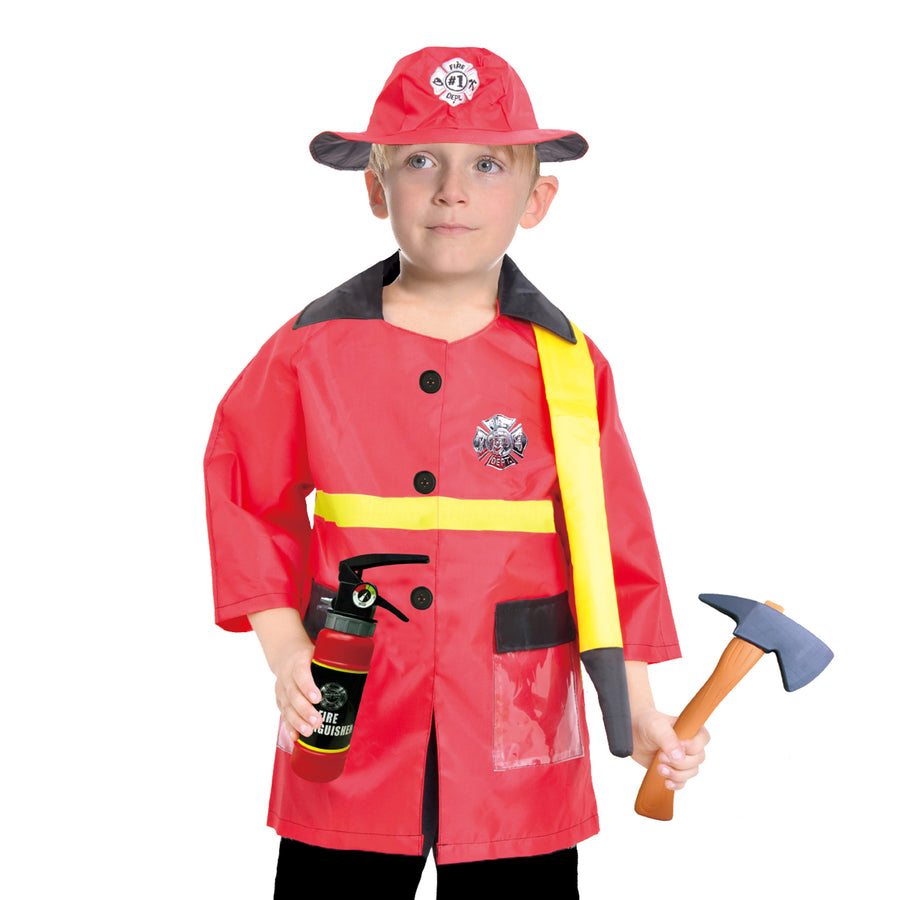 Children's Fire Fighter Costume & Accessories (3 Sizes)