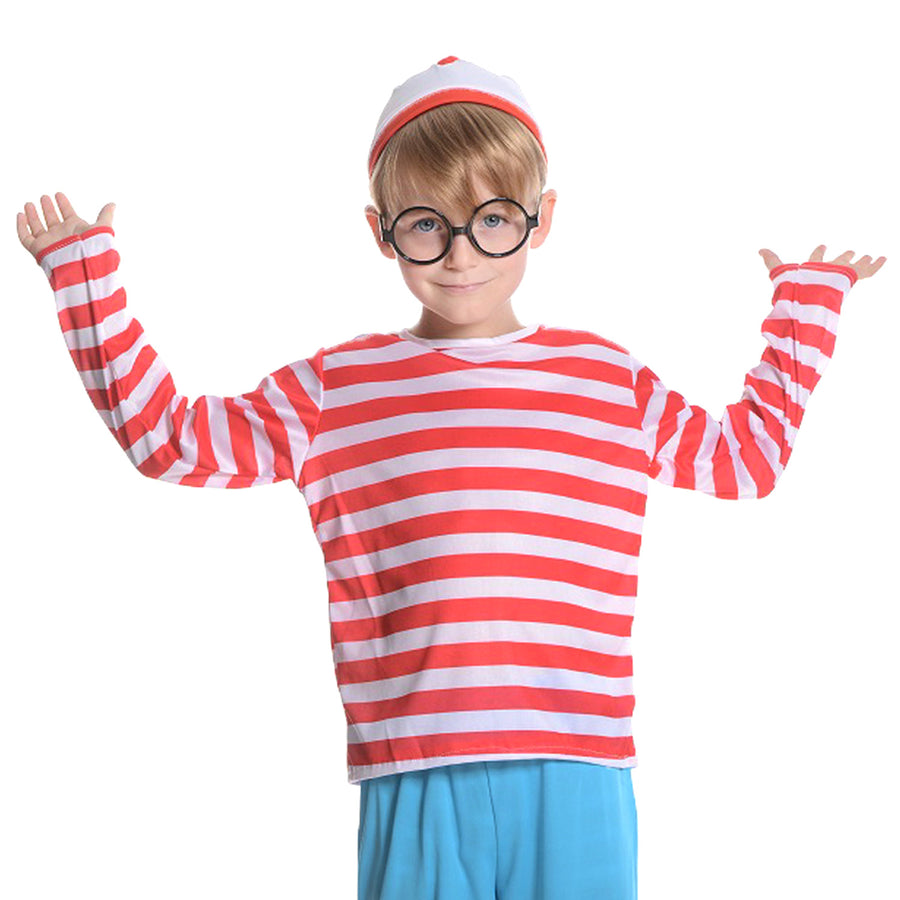 Children's Red & White Stripe Boy Costume Set