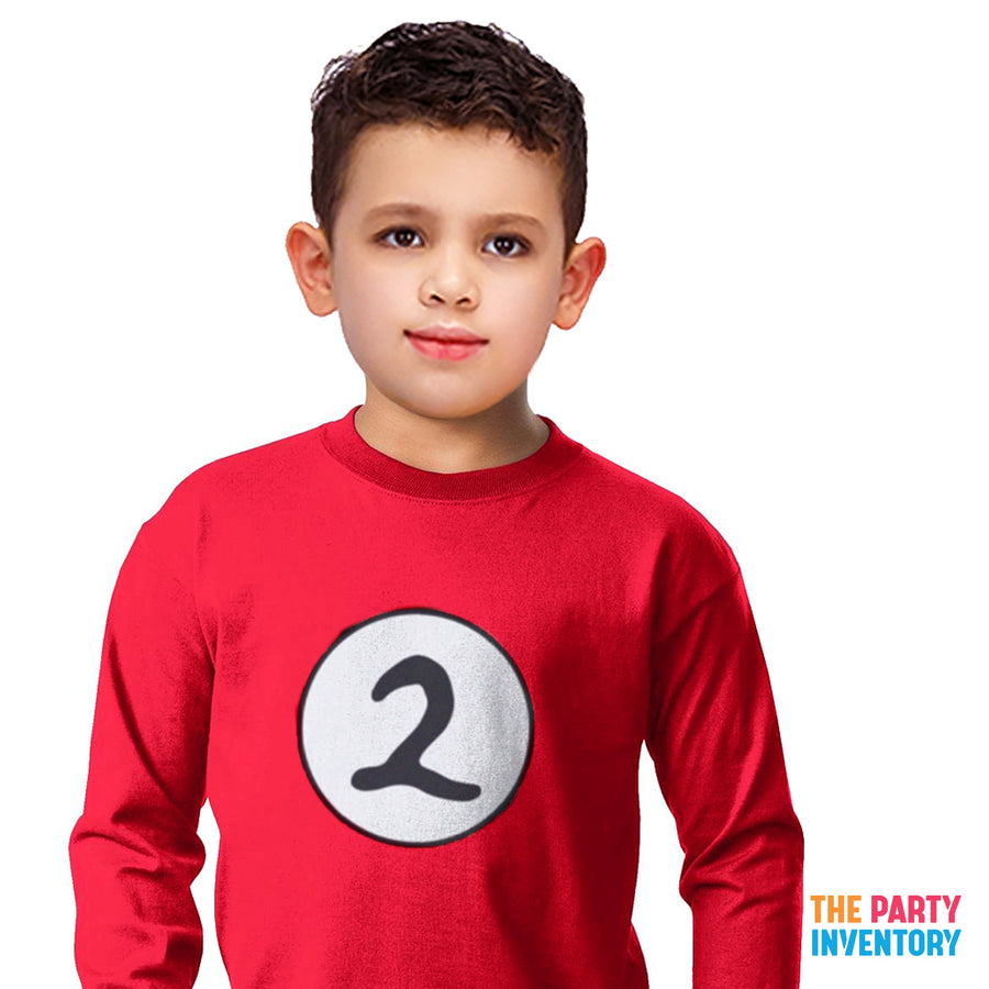 Children's Red 2 Long Sleeve Top