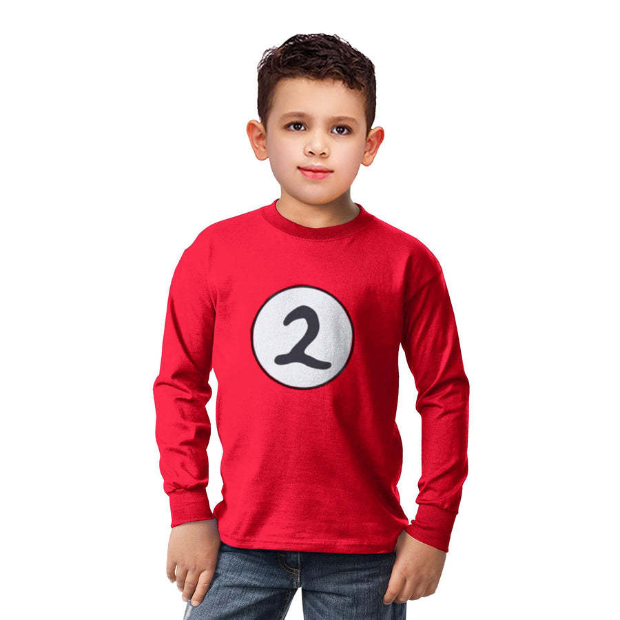 Children's Red 2 Long Sleeve Top