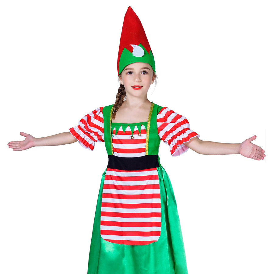 Children's Christmas Elf Girl Costume