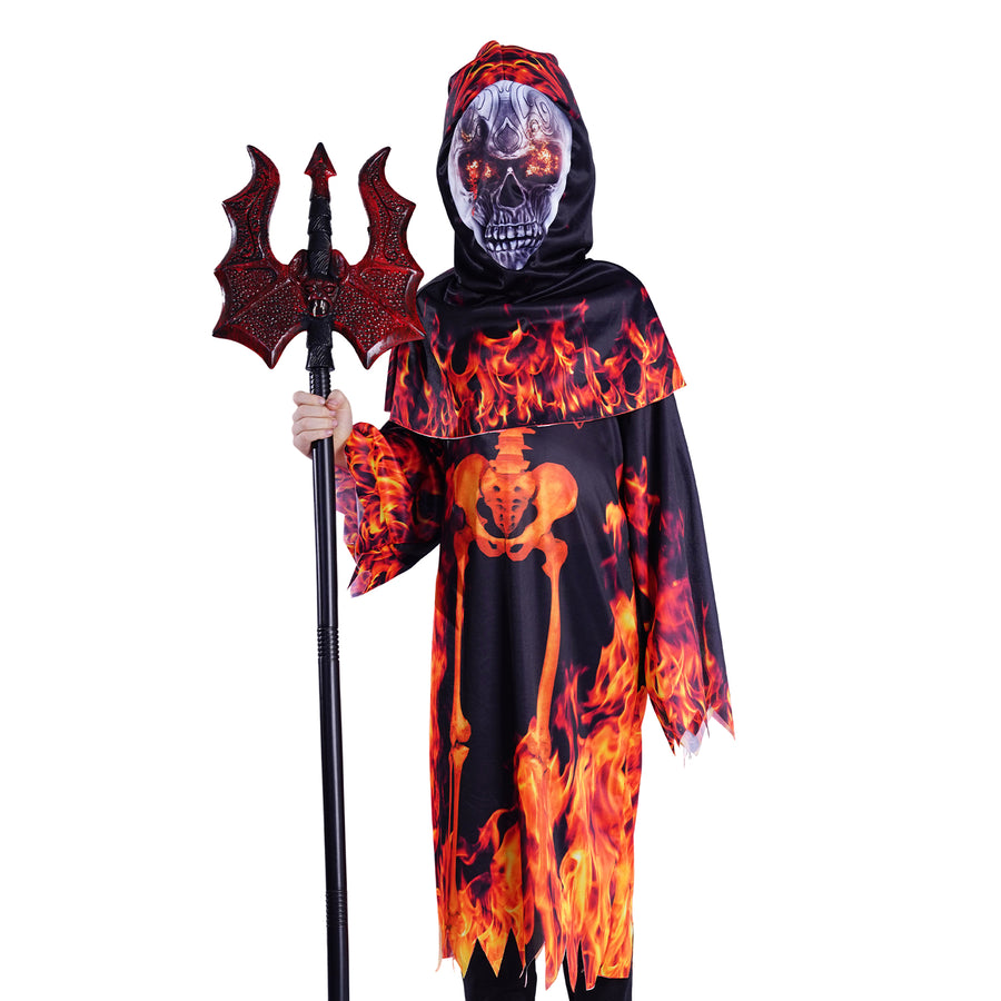 Children Fire Skeleton Costume