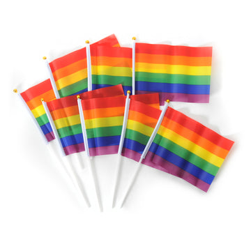 8pcs Rainbow Hand Signal Flag