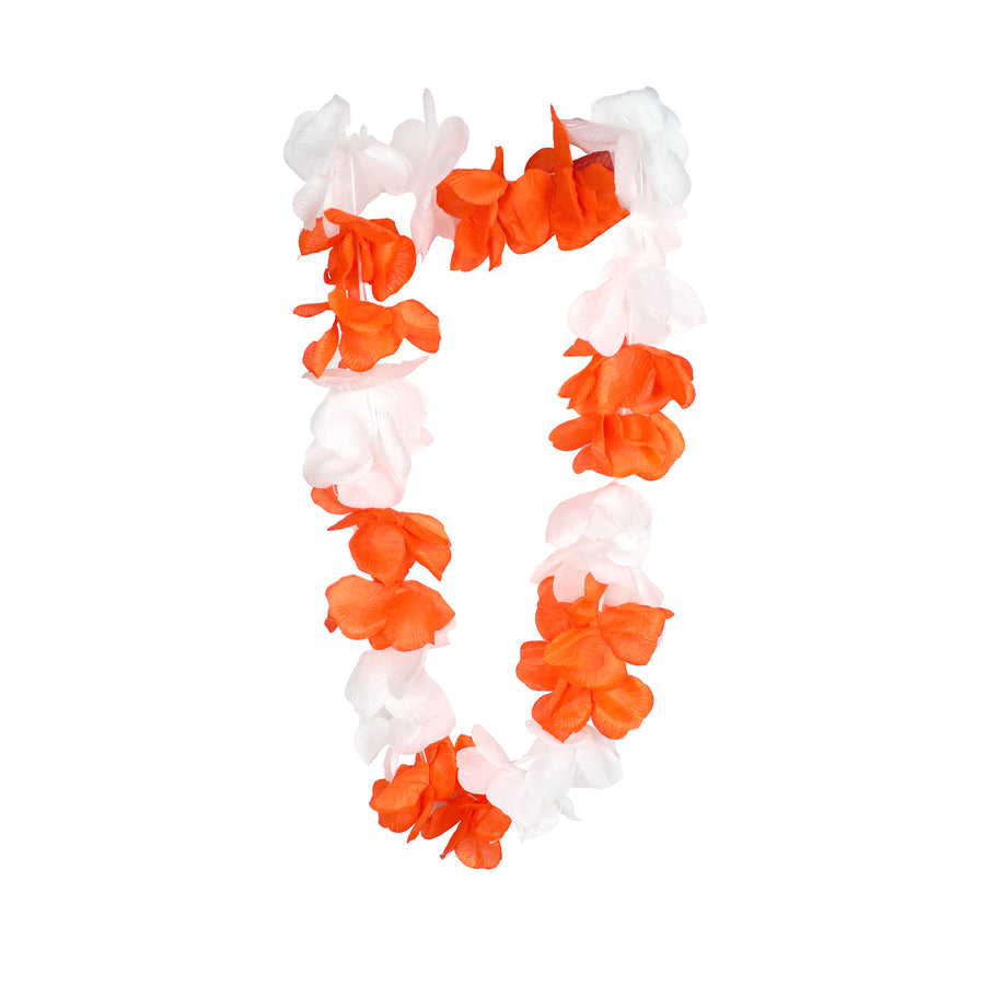 Hawaiian Lei (White & Orange)