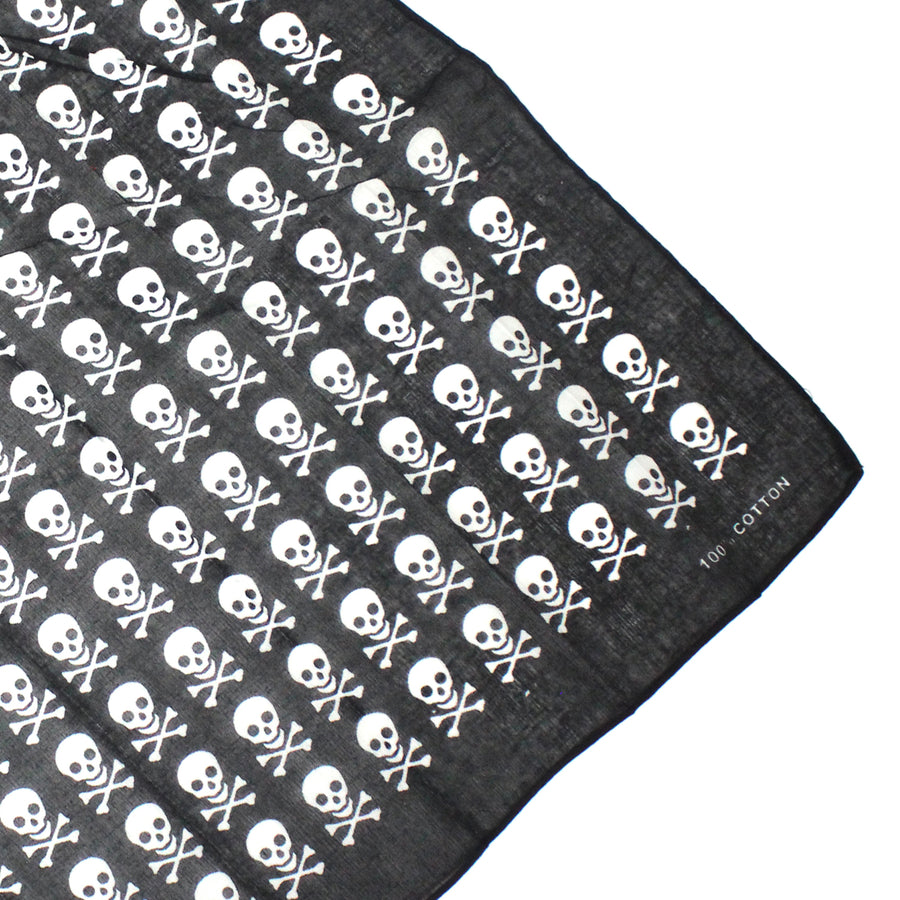 Skull Grid Patterned Bandana