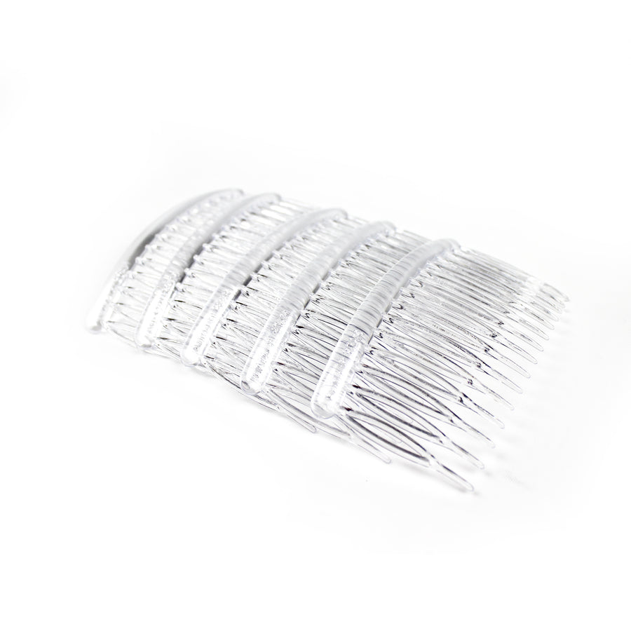 Clear Tooth Hair Comb Clips (5pk)