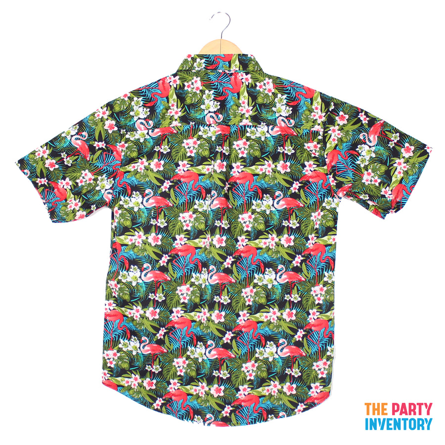 Adult Hawaiian Shirt (Garden Flamingo)